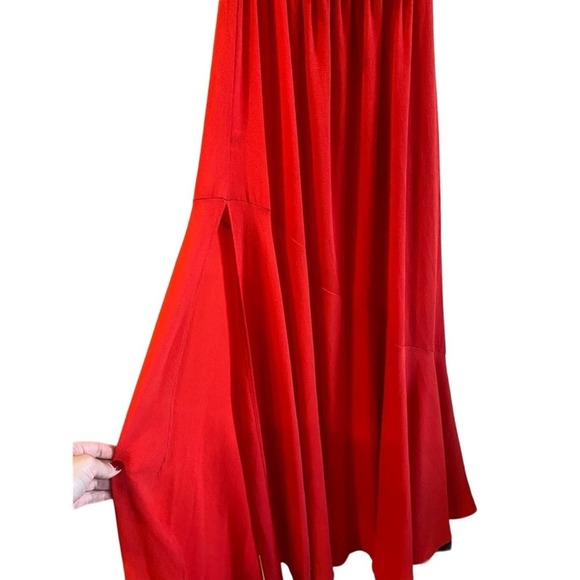 Evelyn Rose Vibrant Red Maxi Dress with Chic Draped Overlay - Size S (NW… - Picture 5 of 9